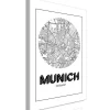 Tableau Cartes du monde Retro Munich (1 Part) Vertical 60x90 cm