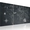 Tableau Cartes du monde Sur les traces de Christophe Colomb 120x60 cm