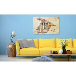 Tableau Cartes du monde Spanish Cities (ES) 120x80 cm