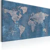Tableau Cartes du monde Sapphire Planet 60x40 cm