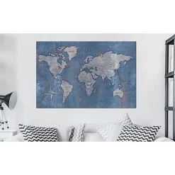Tableau Cartes du monde Sapphire Planet 60x40 cm