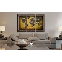 Tableau Cartes du monde The World in a Frame 60x40 cm