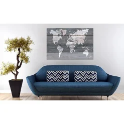 Tableau Cartes du monde The Grey Earth 120x80 cm