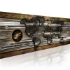 Tableau Cartes du monde The World Of Metal 135x45 cm