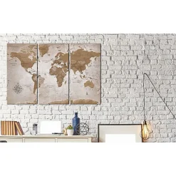 Tableau Cartes du monde Vintage Map: Oriental Travels 120x80 cm