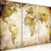 Tableau Cartes du monde Vieux continents 90x60 cm