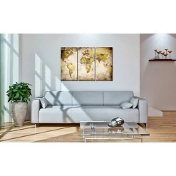 Tableau Cartes du monde Vieux continents 90x60 cm