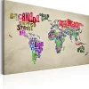 Tableau Cartes du monde World Map: World Tour (EN) 90x60 cm