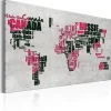 Tableau Cartes du monde World Map: The French Connection (FR) 90x60 cm