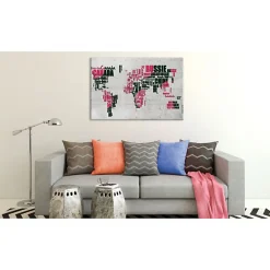 Tableau Cartes du monde World Map: The French Connection (FR) 90x60 cm