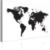 Tableau Cartes du monde World Map: Black & White Elegance 120x80 cm