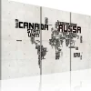 Tableau Cartes du monde What a wonderful World - Triptych 120x80 cm