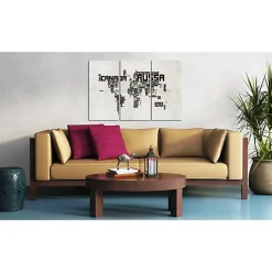 Tableau Cartes du monde What a wonderful World - Triptych 120x80 cm