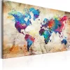 Tableau Cartes du monde World Map: Urban Style 120x80 cm