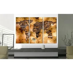 Tableau Cartes du monde World in opalescent shades 120x80 cm
