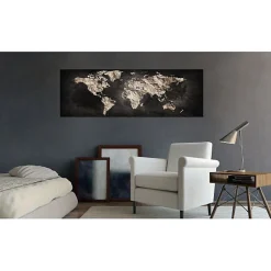 Tableau Cartes du monde World Full of Secrets 120x40 cm