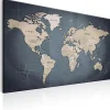 Tableau Cartes du monde World Map: Shades of Grey 60x40 cm