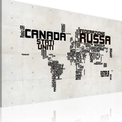 Tableau Cartes du monde What a wonderful World 90x60 cm