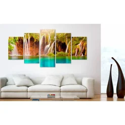 Tableau Cascade forestière 100x50 cm