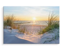 Tableau Déco Coucher De Soleil Mer 3D 90cm x 60cm - Parfait pour décorer votre salon, chambre ou bureau avec un design unique et