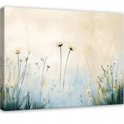 Tableau Déco Fleurs des champs Moderne 100x70 cm XXL Tableau Décoration Murale Impression sur Toile pour salon chambre cuisine