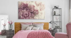 Tableau Déco Fleurs Pivoines Nature 3D 70cm x 50cm - Parfait pour décorer votre salon, chambre ou bureau avec un design unique et
