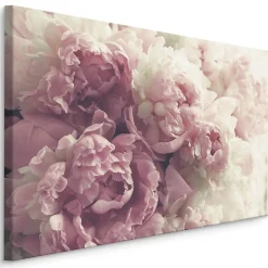 Tableau Déco Fleurs Pivoines Nature 3D 120cm x 80cm - Parfait pour décorer votre salon, chambre ou bureau avec un design unique e
