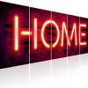 Tableau déco Home Neon 225x90 cm
