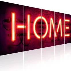 Tableau déco Home Neon 225x90 cm
