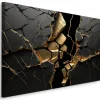 Tableau Déco Marbre Abstraction 3D 120cm x 80cm - Parfait pour décorer votre salon, chambre ou bureau avec un design unique et él