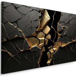 Tableau Déco Marbre Abstraction 3D 120cm x 80cm - Parfait pour décorer votre salon, chambre ou bureau avec un design unique et él