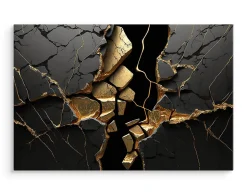 Tableau Déco Marbre Abstraction 3D 120cm x 80cm - Parfait pour décorer votre salon, chambre ou bureau avec un design unique et él