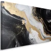 Tableau Déco Marbre Motif Abstraction 120cm x 80cm - Parfait pour décorer votre salon, chambre ou bureau avec un design unique et