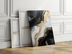 Tableau Déco Marbre Motif Abstraction 120cm x 80cm - Parfait pour décorer votre salon, chambre ou bureau avec un design unique et