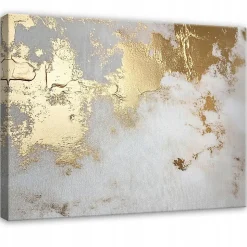 Tableau Déco Or Abstrait Moderne 120x80 cm XXL Tableau Décoration Murale Impression sur Toile pour salon chambre cuisine