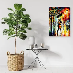 Tableau décoratif, Couple romantique Parapluie 60x90 cm