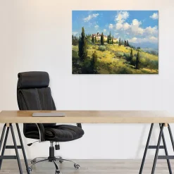 Tableau Décoration Murale Impression Sur Toile Paysage Forêt Vert - 100x70 cm - Tableau Décoration Murale Chambre et salon