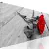 Tableau Fleurs Carmine rose 120x40 cm