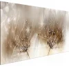 Tableau Fleurs Drops of Dew (1 Part) Brown Narrow 135x45 cm
