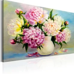 Tableau Fleurs Peonies: Bouquet of Happiness 120x80 cm