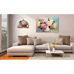 Tableau Fleurs Peonies: Bouquet of Happiness 120x80 cm