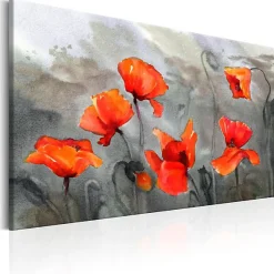Tableau Fleurs Poppies (Watercolour) 120x80 cm