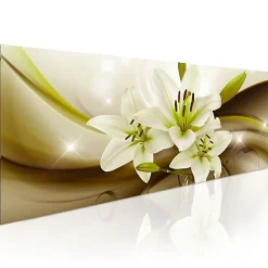 Tableau Fleurs Tentation de lys 135x45 cm