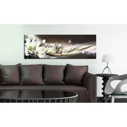 Tableau Fleurs Touche de douceur 150x50 cm