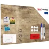 Tableau Magnétique en Métal Motif Bois Tronc Cernes de Bois 90x60cm, MetalBoards pour tout type d'Aimants