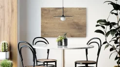 Tableau Magnétique en Métal Motif Bois Tronc Cernes de Bois 90x60cm, MetalBoards pour tout type d'Aimants