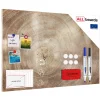 Tableau Magnétique en Métal Motif Tronc Cernes de Bois 90x60cm, MetalBoards pour tout type d'Aimants