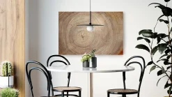 Tableau Magnétique en Métal Motif Tronc Cernes de Bois 90x60cm, MetalBoards pour tout type d'Aimants