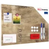 Tableau Magnétique en Métal Motif Bois Tronc Cernes de Bois 60x40cm, MetalBoards pour tout type d'Aimants