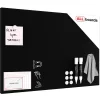 Tableau Magnétique en Métal à Craie Noir 60x40cm, MetalBoards pour tout type d'Aimants